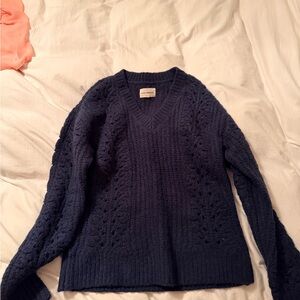 Lucky Brand Deep Blue V-Neck Sweater